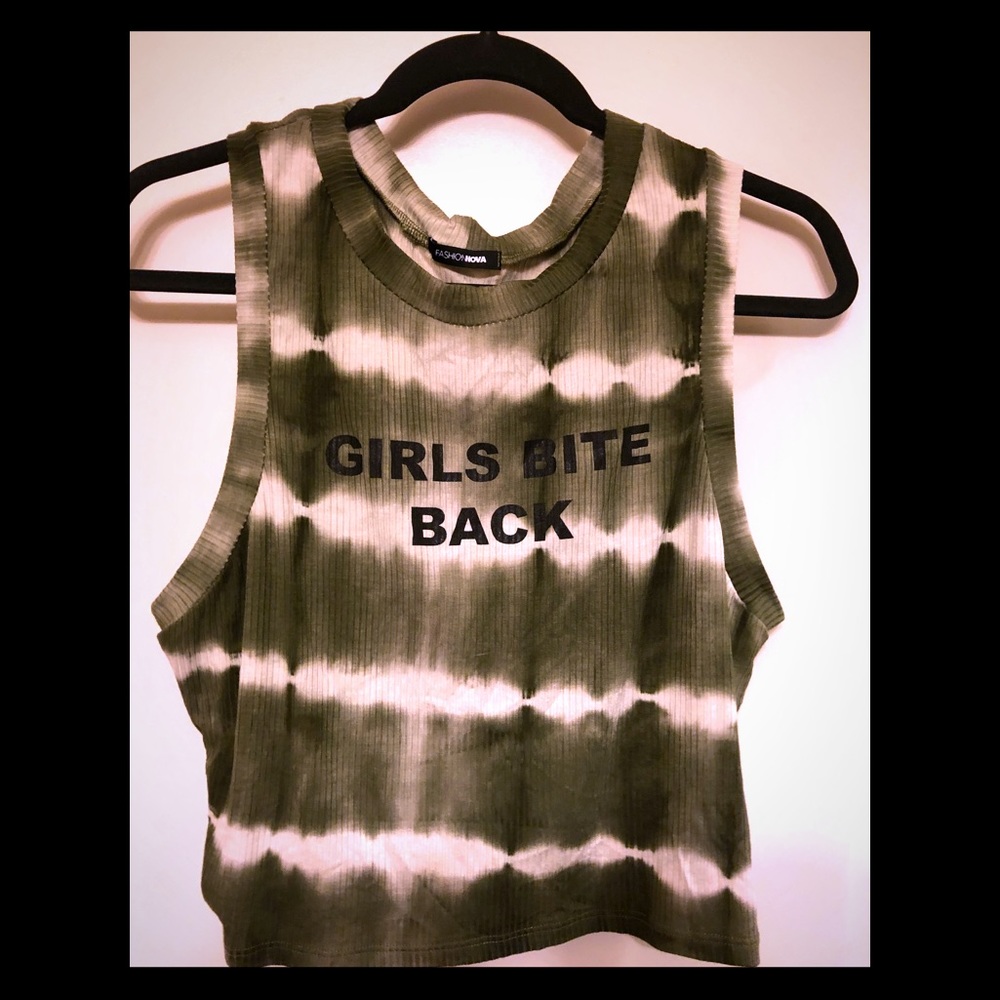 Fashion Nova GIRLS BITE BACK Tye Dye Crop Top XL